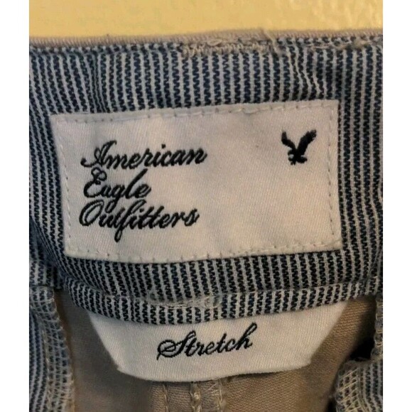 American Eagle Outfitters Stretch Women's Sz 10 Chino Khaki Shorts Slash Pockets - Picture 8 of 9